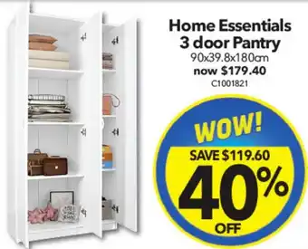 Cheap as Chips Home Essentials 3 door Pantry offer