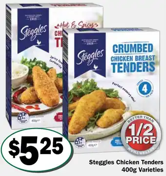 Friendly Grocer Steggles Chicken Tenders 400g Varieties offer