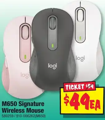 JB Hi-Fi M650 Signature Wireless Mouse offer