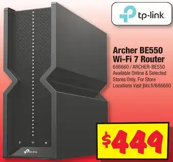 JB Hi-Fi Archer BE550 Wi-Fi 7 Router offer