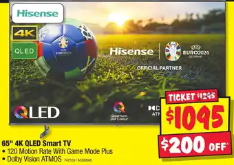 JB Hi-Fi 65" 4K QLED Smart TV offer