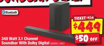 JB Hi-Fi 340 Watt 3.1 Channel Soundbar With Dolby Digital offer