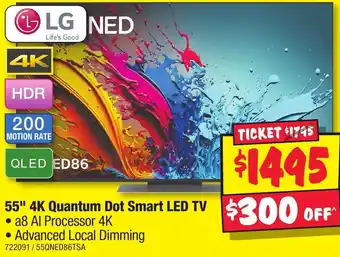JB Hi-Fi 55" 4K Quantum Dot Smart LED TV offer