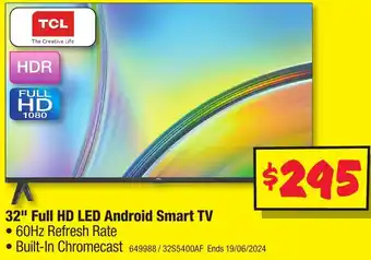 JB Hi-Fi 32" Full HD LED Android Smart TV offer