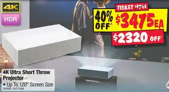 JB Hi-Fi 4K Ultra Short Throw Projector offer