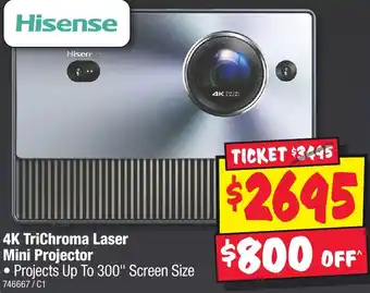JB Hi-Fi 4K TriChroma Laser Mini Projector offer
