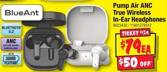 JB Hi-Fi Pump Air ANC True Wireless In-Ear Headphones offer