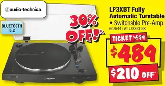 JB Hi-Fi LP3XBT Fully Automatic Turntable offer