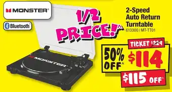 JB Hi-Fi 2-Speed Auto Return Turntable offer