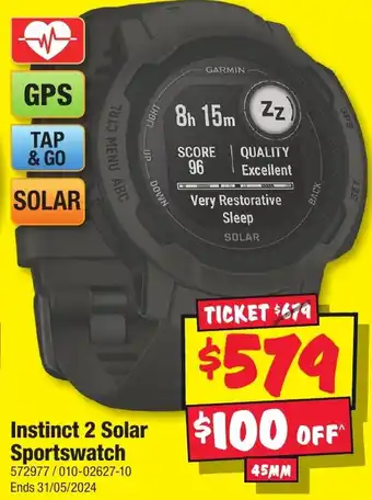 JB Hi-Fi Instinct 2 Solar Sportswatch offer