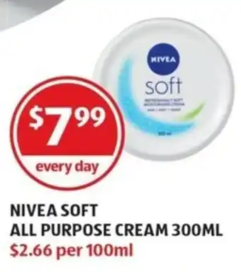 ALDI Nivea Soft All Purpose Cream 300ml offer
