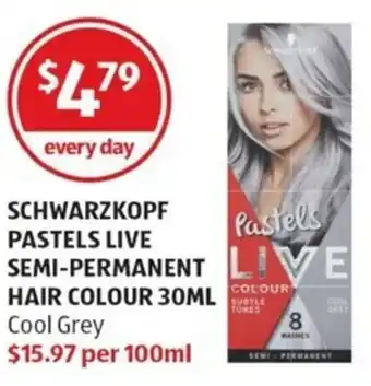 ALDI Schwarzkopf Pastels Live Semi-Permanent Hair Colour 30ml offer