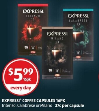 ALDI Expressi Coffee Capsules 16pk offer
