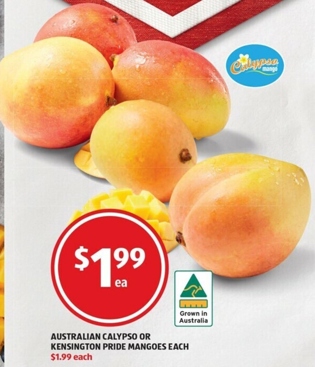 Australian Calypso Or Kensington Pride Mangoes offer at ALDI