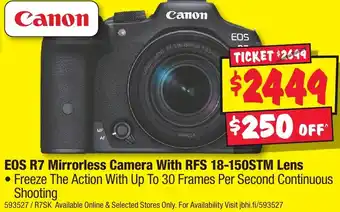 JB Hi-Fi EOS R7 Mirrorless Camera With RFS 18-150STM Lens offer