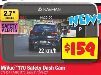 JB Hi-Fi MiVue 170 Safety Dash Cam offer