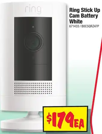 JB Hi-Fi Ring Stick Up Cam Battery White offer