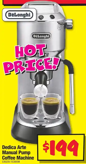 JB Hi-Fi Dedica Arte Manual Pump Coffee Machine offer