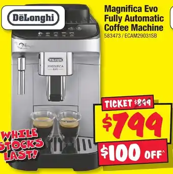 JB Hi-Fi Magnifica Evo Fully Automatic Coffee Machine offer