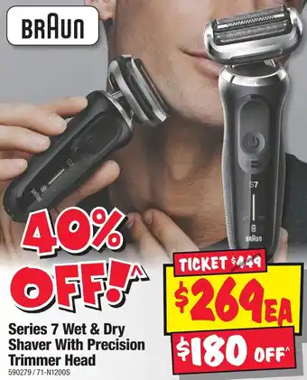 JB Hi-Fi Series 7 Wet & Dry Shaver With Precision Trimmer Head offer