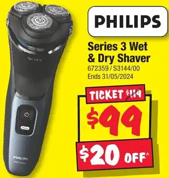 JB Hi-Fi Series 3 Wet & Dry Shaver offer