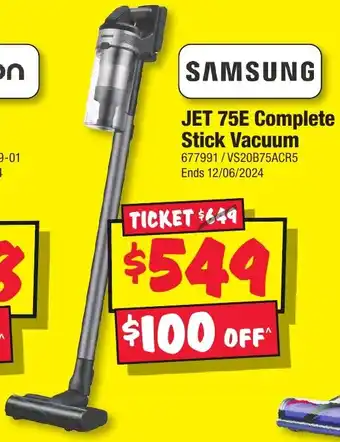 JB Hi-Fi JET 75E Complete Stick Vacuum offer