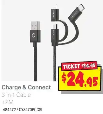 Charge & Connect 3-in-1 Cable 1.2M