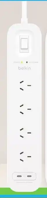 JB Hi-Fi Surge Protector with Dual USB-C 30W 4-Outlet offer