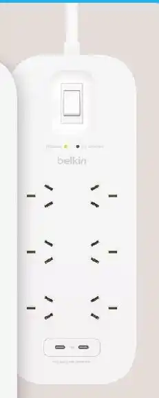 JB Hi-Fi Surge Protector with Dual USB-C 30W 6-Outlet offer