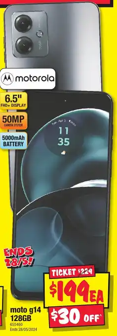 JB Hi-Fi moto g14 128GB offer