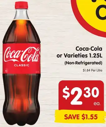Spar Coca-Cola or Varieties 1.25L offer