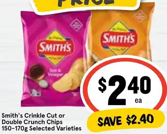 Ritchies Smith's Crinkle Cut or Double Crunch Chips 150-170g Selected Varieties offer