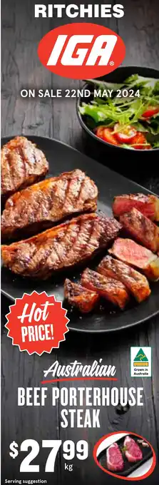 Ritchies Australian BEEF PORTERHOUSE STEAK offer