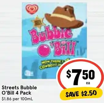 Streets Bubble O'Bill 4 Pack