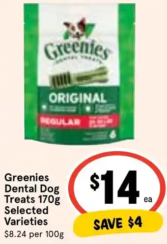 Ritchies Greenies Dental Dog Treats 170g Selected Varieties offer