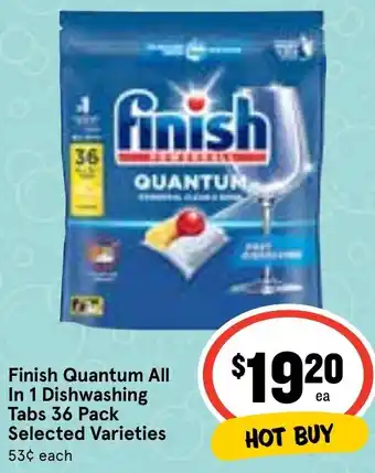Ritchies Finish Quantum All In 1 Dishwashing Tabs 36 Pack Selected Varieties offer