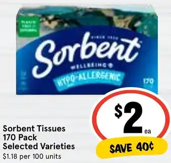Ritchies Sorbent Tissues 170 Pack Selected Varieties offer
