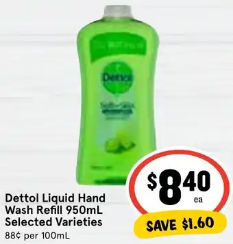 Ritchies Dettol Liquid Hand Wash Refill 950mL Selected Varieties offer