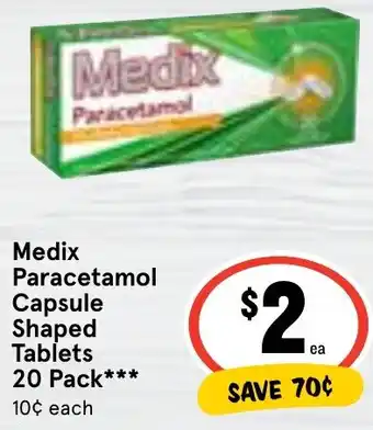 Ritchies Medix Paracetamol Capsule Shaped Tablets 20 Pack offer