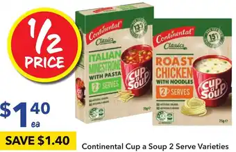 Ritchies Continental Cup a Soup 2 Serve Varieties offer