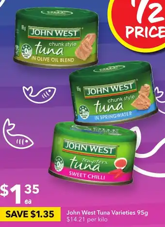 Ritchies John West Tuna Varieties 95g offer