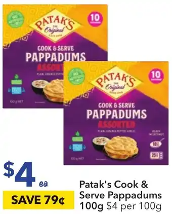 Patak's Cook & Serve Pappadums 100g