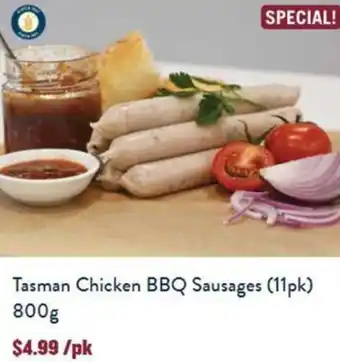 Tasman Butchers Tasman Chicken BBQ Sausages 800g offer