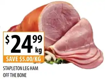 Supabarn STAPLETON LEG HAM OFF THE BONE offer