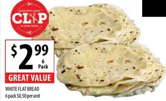 Supabarn WHITE FLAT BREAD 6 pack offer