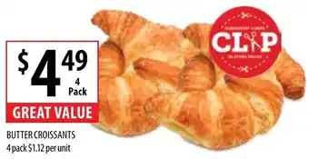 Supabarn BUTTER CROISSANTS 4 pack offer