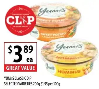 Supabarn YUMI'S CLASSIC DIP SELECTED VARIETIES 200g offer