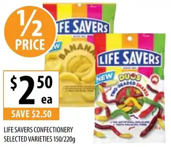 Supabarn LIFE SAVERS CONFECTIONERY SELECTED VARIETIES 150/220g offer