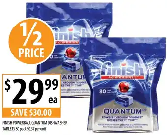 Supabarn FINISH POWERBALL QUANTUM DISHWASHER TABLETS 80 pack offer
