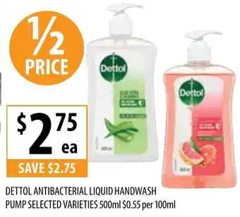 Supabarn DETTOL ANTIBACTERIAL LIQUID HANDWASH PUMP SELECTED VARIETIES 500ml offer